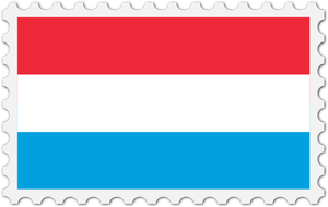 Luxembourg flag stamp