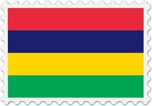 Carimbo de bandeira da Maurícia