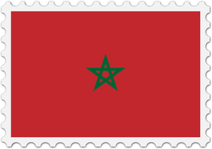 Sello de bandera de Marruecos