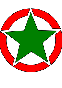 Imagen de vector emblema estrella