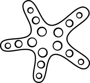 Estrela do mar com a imagem vetorial de pontos
