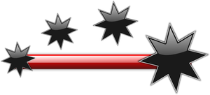 Black glossy stars vector illustration