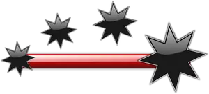 Negru lucios stele vector illustration