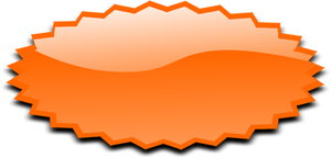 Oval shaped orange star vector image