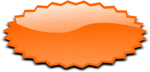 Ovale en forme d'image vectorielle étoile orange