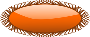 Oval form knappen med net stil gränsen vektorbild