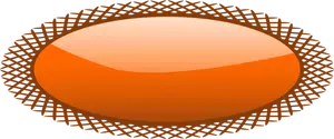 Bouton de forme ovale avec image vectorielle de style net frontière