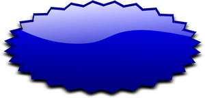 Ovale Blaue Stern Vektor-ClipArt