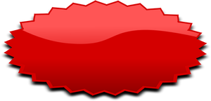 楕円形の赤い星ベクトル図面