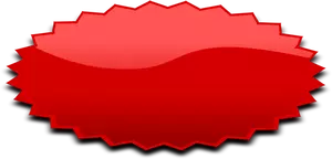 Ovale en forme de dessin vectoriel étoile rouge