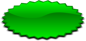 Owalny kształt wektor zielony gwiazda ilustracja