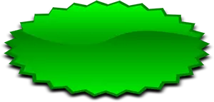 Illustrazione vettoriale stella verde a forma di ovale