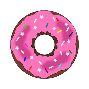 Stars and sprinkles donut