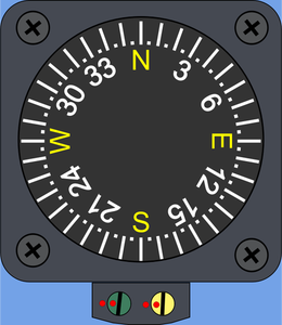 Magnetic compass vector image