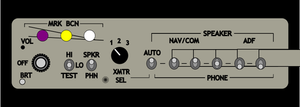 Aviation audio panel vector graphics
