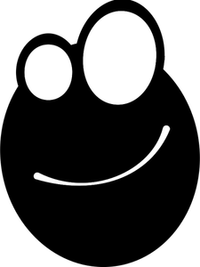 Vector image of frog face silhouette