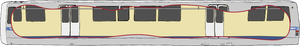 Bay Area Rapid Transit transportul vector illustration