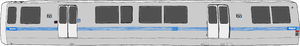 Bart Train car vector graphics