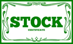 Stock certificate vector