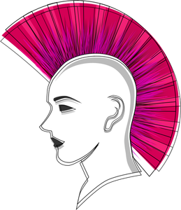 Vector graphics of stylized punk