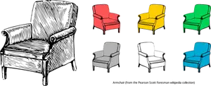 Clip art of armchairs collection