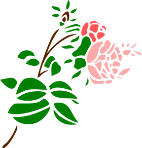 Stilisierte rosa rose
