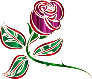 Glanzende decoratieve rose