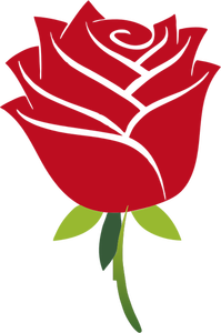 Stylized red rose
