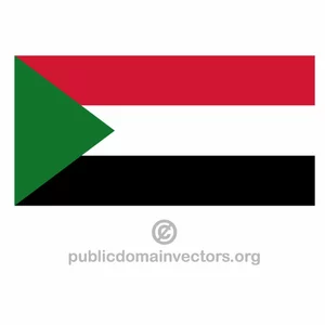 Flaga Sudanu wektor