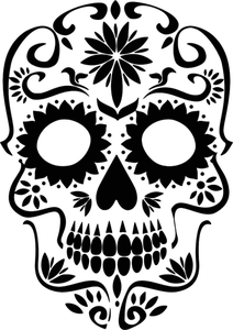 Decoratieve schedel silhouet