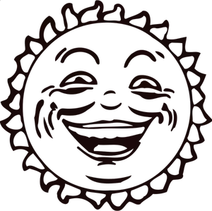 Tersenyum gambar matahari