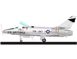 Avião de F-100 SUPER SABRE