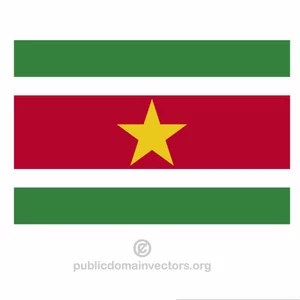 Vector bandera de Surinam
