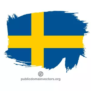 Målade flagga Sverige
