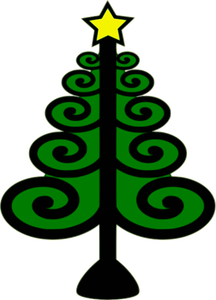 Immagine vettoriale di albero di Natale