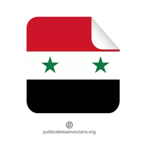 Bendera Suriah di mengupas stiker