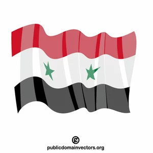 De nationale vlag van Syrië