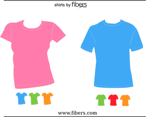 Men's and women's fit t-shirts vector image