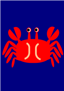 Crabe sign vector clipart