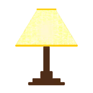 Gul lampeskjerm
