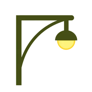 Green street lamp