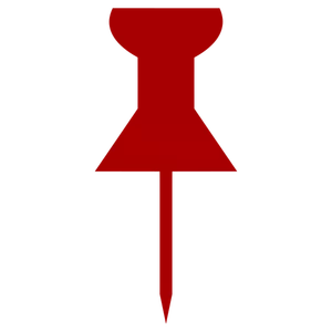 Ikona czerwona Pinezka