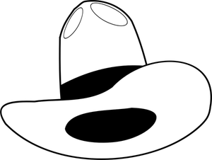 Kovbojský klobouk lineart vektorový obrázek