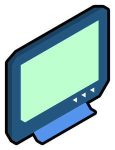 Сломанный цветной TV set векторное изображение