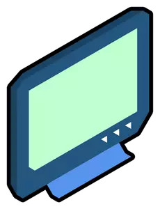 Roto color TV set vector de la imagen
