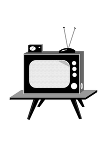 Vintage TV set vectorillustratie