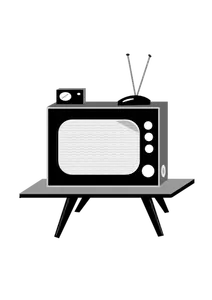 Vintage TV set vector illustration