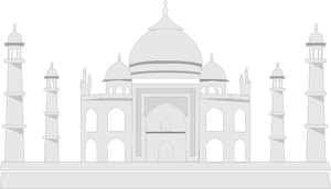 Zeichnung des Taj Mahal in Grascale Vektor