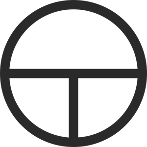 Image de vecteur hiéroglyphe encerclé de la Croix de Tau