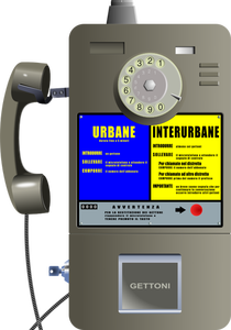Telefon i Italien vektorbild